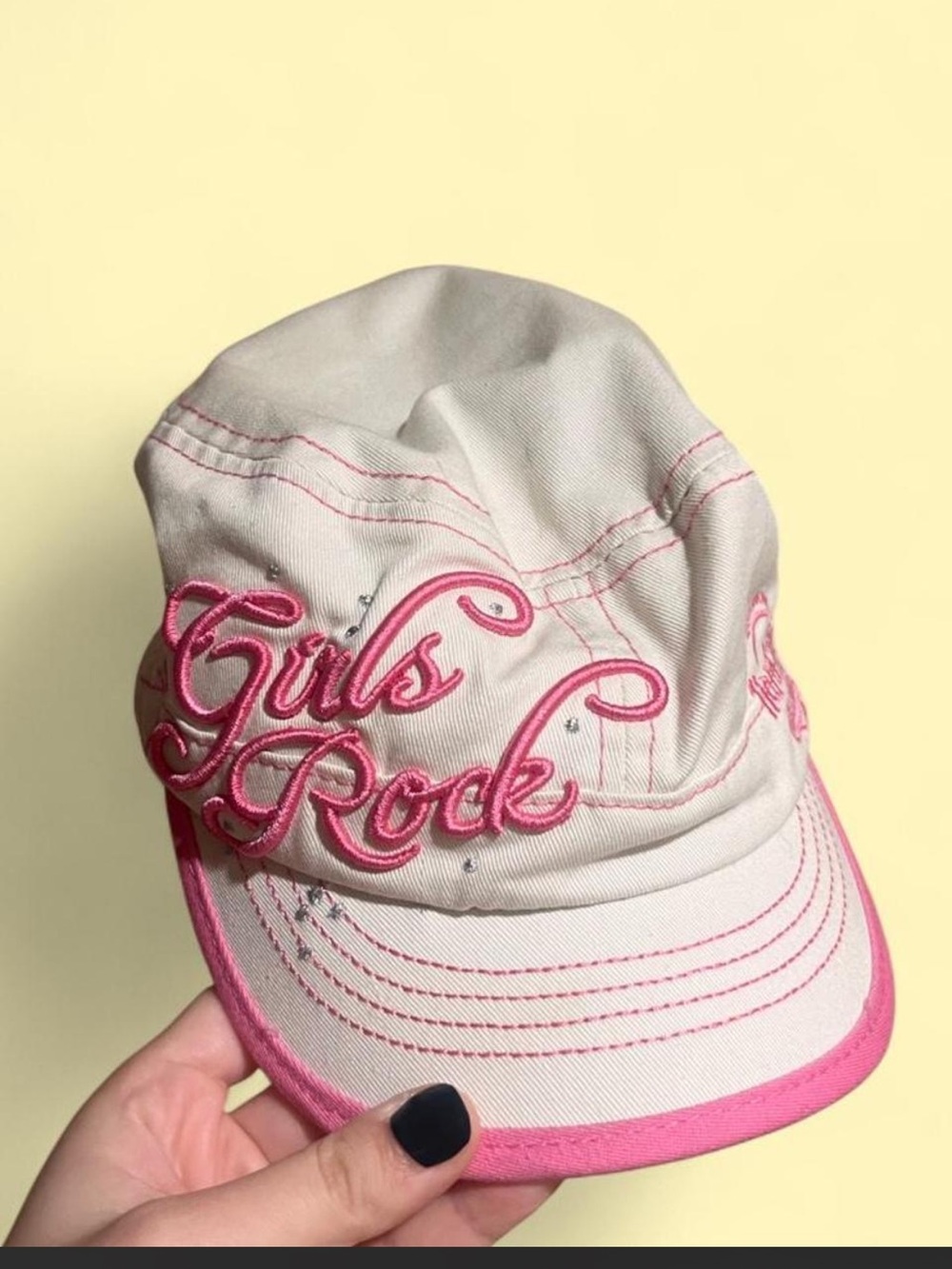 Hard Rock Cafe Girls Rock Pink Trim Baseball Cap